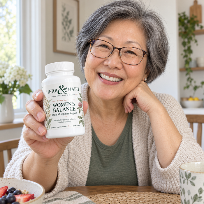 Customer holding product